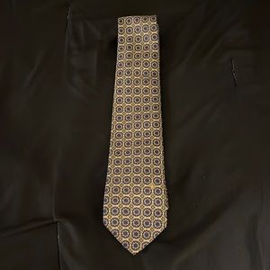 Mens Versace Gold/Navy Silk Tie NWOT